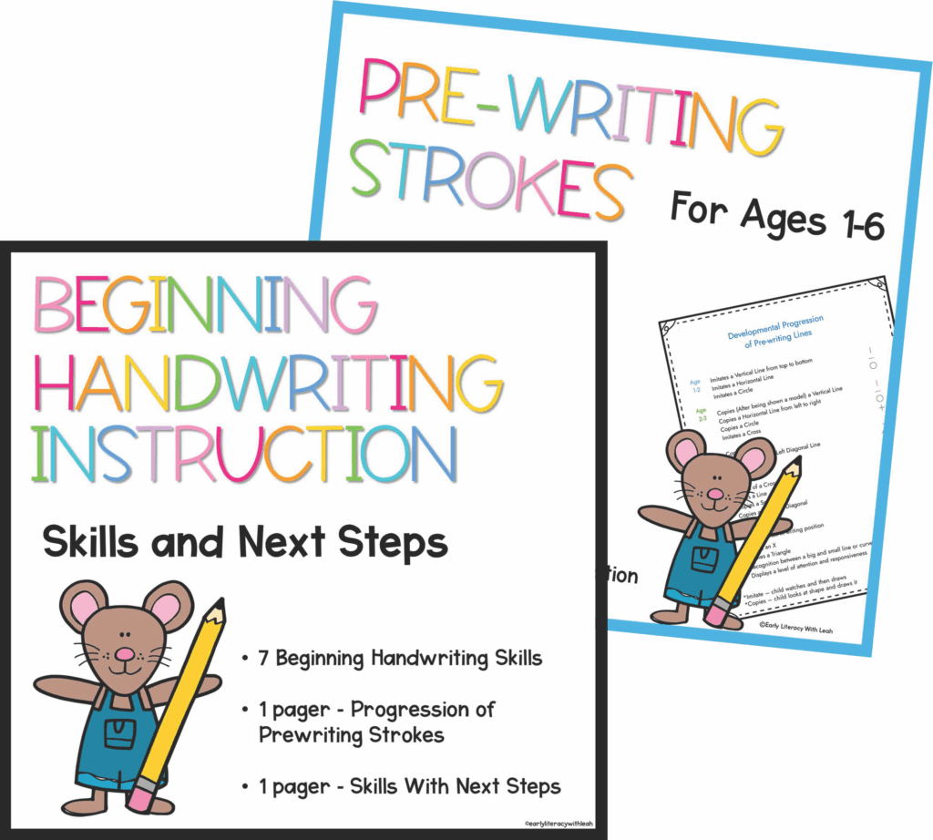 Use pre-writing strokes and handwriting guides to inform your instruction. 